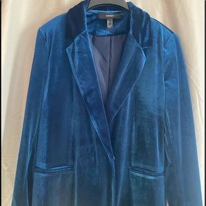 Forever 21 Blue Velvet Blazer